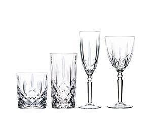 RCR Cristal Orchestre Verre taillé Verrerie - Verres à vin, Flûtes à Champagne, Whisky Gobelets et Verres à Highball - Set 24pc