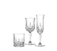 RCR cristalleria Set de 18 pièces (6 flûtes, 6 verres à eau, 6 verres à vin), verres en cristal de la gamme Opera, fabriqués en Italie