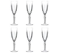 RCR Crystal Lot de 6 flûtes à champagne en verre cristal 200 ml - Gamme RCR Orchestra Prosecco Fizz - Coffret cadeau - Fabriqué en Italie