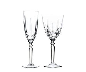 RCR Crystal Orchestre Verre taillè Verres è vin et Champagne Flutes - 290ml, 200ml - Set 12pc