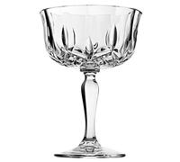RCR Lot de 6 flûtes à champagne vintage Opera Maison - Soucoupes à champagne rétro/verres à cocktail/verres à martini expresso - Verre cristal LUXION© : passe au lave-vaisselle - Coffret cadeau