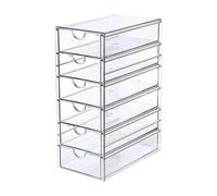 RCULWPLP Boîte de Rangement Jouets Voitures Organiseur Vitrine Exposition Casier Transparent Bloc de Construction Antipoussière pour Chambre D'Enfant Table Com, Six Couches