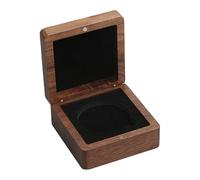 RCULWPLP Coffret de Rangement pour Médailles en Bois Massif, Boîte de Présentation pour Badges Commémoratifs, en Noyer Noir, Idéal pour Les Collectionneurs et, Doublure Noire