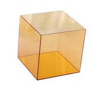 RCULWPLP Vitrine Présentoir Coffret D'Exposition Boîte de Rangement Figurine en Acrylique Robuste et Empilable Usage Multifonction Adaptée Aux Collections Déco, Orange