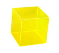 RCULWPLP Vitrine Présentoir Coffret D'Exposition Boîte de Rangement Figurine en Acrylique Robuste et Empilable Usage Multifonction Adaptée Aux Collections Déco, Jaune