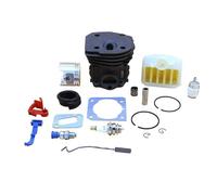 Rdjton Kit de ligne de filtre à air de piston de cylindre de 45 mm | bougie d'allumage, filtre à carburant, pour Husqvarna, 340 345 350 353, pièces de rechange for tronçonneuse de jardin