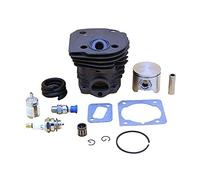 Rdjton Kit de reconstruction de joint de conduite de carburant | de bougie d'allumage de piston de cylindre de 44 mm, pour Husqvarna, pièces de rechange de moteur de tronçonneuse 350