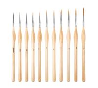 Rdxanc Lot de 11 pinceaux miniatures pour peinture acrylique, aquarelle, gouache, huile, visage, maquette, figurine