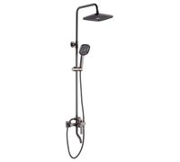 Rea Argus ensemble de douche mural avec douche pluie graphite REA-P6535