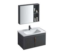 Rea Astor ensemble de meubles de salle de bain 59x46x39.5 cm sous-lavabo suspendu gris REA-M0004