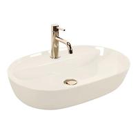 REA AURA 61 SHINY VASQUE À POSER OVAL BLANC VASQUE À POSER EN CÉRAMIQUE