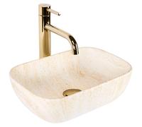 Rea Sanitär - Vasque à poser Belinda Mini (REA-U4700) - Céramique 36x25 cm Mat Beige
