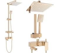 Rea Colonne de Douche SET de SALLE de BAIN JACK GOLD Système de Douche en Laiton Pour Salle de Bain (Or)