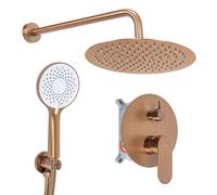 Rea Drop ensemble de douche encastré avec douche pluie cuivre REA-P9660