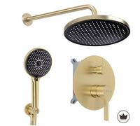 Rea ensemble de douche encastré Maxim Or brossé 24 5x24 5x134cm