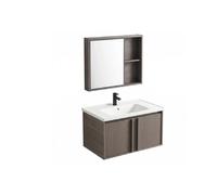 Rea Gama lavabo avec meuble et miroir 60 cm marron REA-M0205