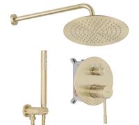 Rea Kit De Douche Encastré Lungo Diamond Brush Gold + Box