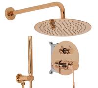 Rea Lungo ensemble de douche encastré avec douche pluie cuivre REA-P5657