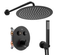 Rea Lungo ensemble de douche encastré avec thermostat oui noir REA-P8549