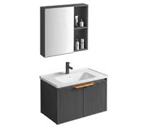 Rea Mario ensemble de meubles de salle de bain 58.5x46x39.5 cm sous-lavabo suspendu gris REA-M0006