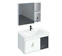 Rea Paris ensemble de meubles de salle de bain 58x46.5x44 cm sous-lavabo sur pied blanc REA-M0001
