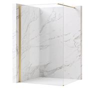 Rea paroi de douche, Flexi Transparent 100, Or brossé