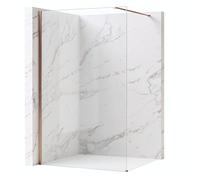 Rea paroi de douche, Flexi Transparent 90, Cuivre brossé