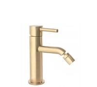 Rea ROBINET DE BIDET LUNGO BRUSH GOLD Mitigeur monocommande en Laiton pour WC Toilette Salle de Bain (doré)