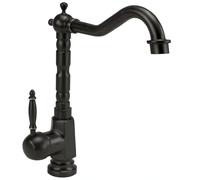 Rea Robinet de lavabo Ancien Grand Forme Rétro Permanent Robinet Lavabo Robinet de Salle Vieux Noir