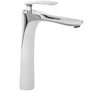 Rea ROBINET DE LAVABO ORBIT CHROME HIGH Mitigeur Salle de Bain en Laiton Monocommande Chaude et Froide Réglable Robinet de Lavage à la Main (Chrome)
