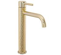 REA Robinet de salle de bain mitigeur pour lavabo - Mitigeur monocommande - Hauteur : 28 cm - Doré - En acier inoxydable - Pour cuisine