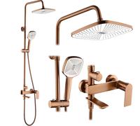 Rea Storm kit baignoire-douche mural avec douche pluie cuivre REA-P3000