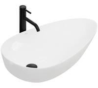 Rea Greta lavabo 76.6x43 cm à poser blanc REA-U1500