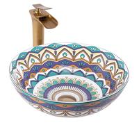 Rea Vasque à poser Lavabo de salle de bain 400 x 400 x 140 mm en céramique (dessin)