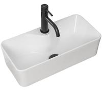 Rea VASQUE À POSER MERY Lavabo Salle de Bain 505 x 250 x 140 mm en Céramique (Blanc)