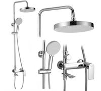 Rea Veneta Colonne de douche chromé Système de douche en laiton pour salle de bain (Chrome)