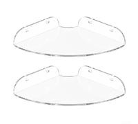 ReachMall Bibliothèque d'angle moderne en acrylique - Étagère flottante irisée pour petits espaces, placard de salle de bain - Montage mural facile à installer 17,8 cm (transparent)