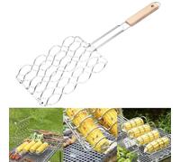 ReachMall Panier à saucisses, support de barbecue en métal avec design antirouille résistant à la chaleur pour la cuisson à flamme ouverte et les barbecues en plein air