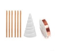 ReachMall Piquets pour Plantes d'électroculture, Fil de cuivre Pur pour Culture de Plantes, Bobine en Spirale, gabarit d'antenne de Jardinage, kit de Fabrication d'antennes (Grand)