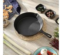 ReachMall Poêle grill carrée en fonte 26 cm pour barbecue, répartition homogène de la chaleur, pour cuisson au four, frire sur cuisinière, flamme nue, cuisine extérieure