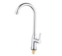 ReachMall Robinet de cuisine en plastique G1/2 à levier unique - Bec rotatif - Matériau PP - Pour maison, bar, salle de bain, évier, comptoir, installation