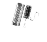 ReachMall Tube de fumée à granulés de 15,2 cm en acier inoxydable avec crochet brosse pour barbecue électrique à gaz charbon de bois cuisson en plein air