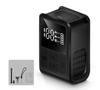 ReachMall Vélo électrique pour mini compresseur d'air 130 PSI Affichage numérique portable pour moto Équipement de sport Gonflage Noir