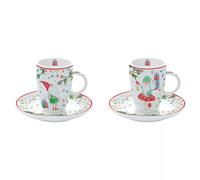 READY FOR CHRISTMAS Coffret 2 tasses à café 5 n porcelaine