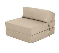 Ready Steady Bed Chaise Pliante Z-Fold Confortable | Canapé-lit Futon léger | Housse Souple et résistante à l'eau | Matelas Zbed de Conception Ergonomique (Pierre)