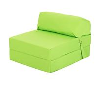 Ready Steady Bed Chaise Pliante Z-Fold Confortable | Canapé-lit Futon léger | Housse Souple et résistante à l'eau | Matelas Zbed de Conception Ergonomique (Lime)