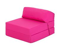 Ready Steady Bed Chaise Pliante Z-Fold Confortable | Canapé-lit Futon léger | Housse Souple et résistante à l'eau | Matelas Zbed de Conception Ergonomique (Rose)