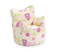 Ready Steady Bed Fauteuil Enfant | Siège Doux et Sûr pour Les Enfants | Salle de Jeux | Tout-Petit Fauteuil-Sac à Fèves Ergonomique (Hiboux)
