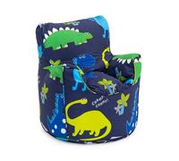 Ready Steady Bed Fauteuil Enfant | Siège Doux et Sûr pour Les Enfants | Salle de Jeux | Tout-Petit Sac à Fèves Ergonomique (Dino Dark)
