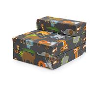 Ready Steady Bed Matelas Futon Pliable Enfants | Canapé-lit Z | Chauffeuse Enfant - Idéal pour la Salle de Jeux Chambre à Coucher Salon - Léger et Confortable (Africa)